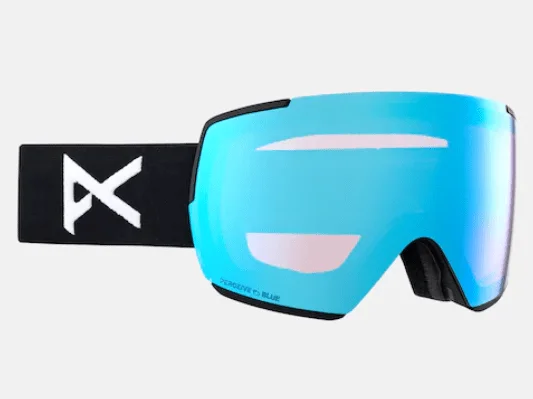 Anon M5 Goggles - Black with Perceive Variable Blue & Perceive Cloudy Pink Lenses and MFI Face Mask