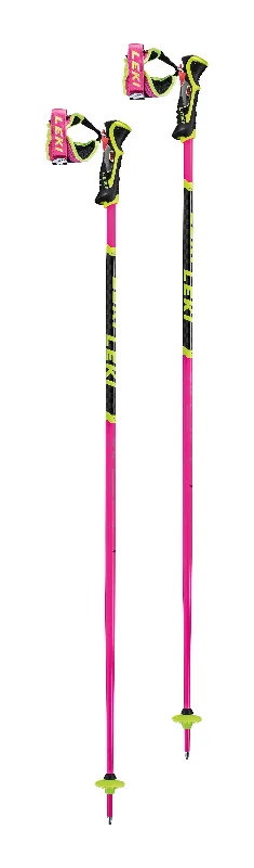 Leki WCR TBS SL 3D Aluiminum Alpine Ski Race Poles | Pink