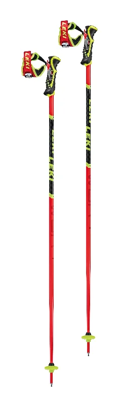 Leki WCR TBS SL 3D Aluiminum Alpine Ski Race Poles | Red