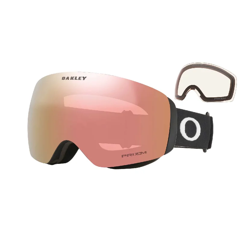 Oakley Flight Deck M Black Goggles with Bonus Prizm Clear Lens 2025