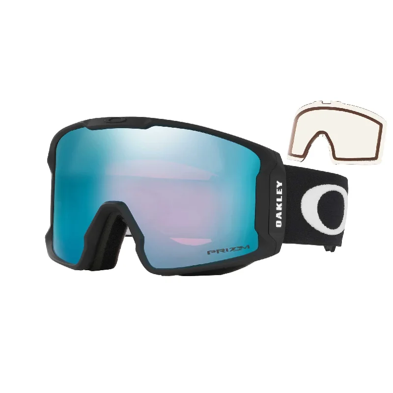 Oakley Line Miner L Black Goggles with Bonus Prizm Clear Lens 2025