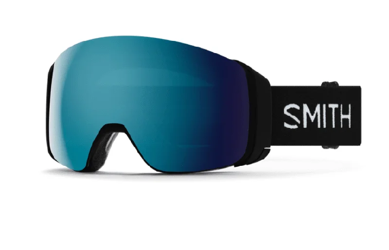 Smith 4D Mag Goggles Black with ChromaPop Sun Blue Mirror Lens