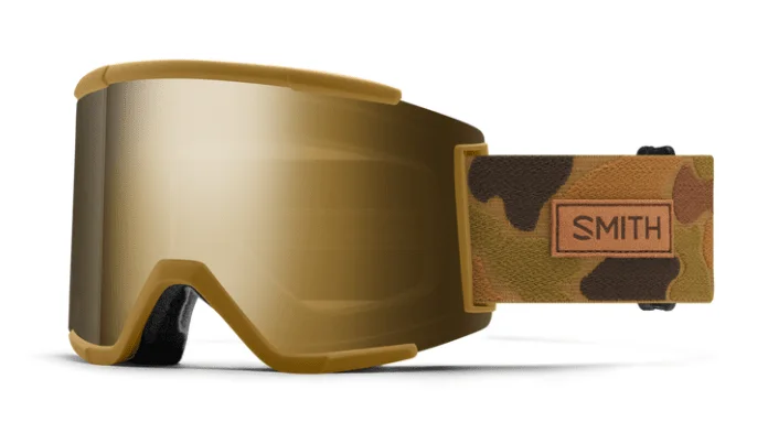 Smith Squad XL Goggles Coyote Pow Hunter with ChromaPop™ Sun Black Gold Mirror Lens